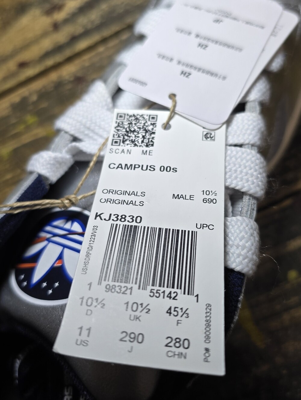adidas Originals Campus 00s Houston Space Silver Metallic KJ3830‎ Men's Size 11 - Picture 8 of 9
